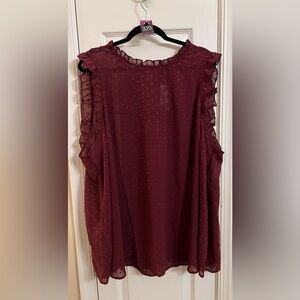 Torrid Burgundy Sleeveless Top